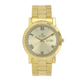 Titan Quartz Analog Men's Watch with Day and Date Champagne Dial Stainless Steel Strap, 1644YM03