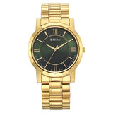Titan Karishma Zing Men's Watch Analog Green Dial with Gold Stainless Steel Band, 1644YM05