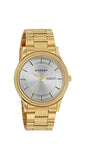 Titan Men's Watch Karishma Collection Analog, Silver Dial Gold Stainless Strap, 1650YM05