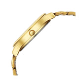 Titan Men's Watch Analog Black Dial with Gold Stainless Steel Band, 1650YM10