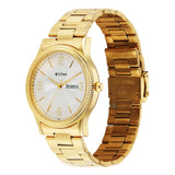 Titan Men's Watch Analog Beige Dial with Gold Stainless Steel Band, 1650YM11
