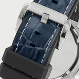 Quantum Men's Watch Analog Blue Dial with Blue Leather Strap, PWG970.699