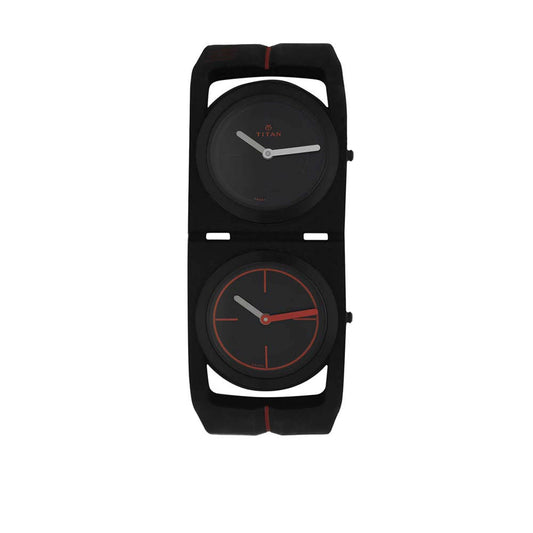 Titan, Men, Analog, Watch, Black Dial, Resin Strap, 1653NP02