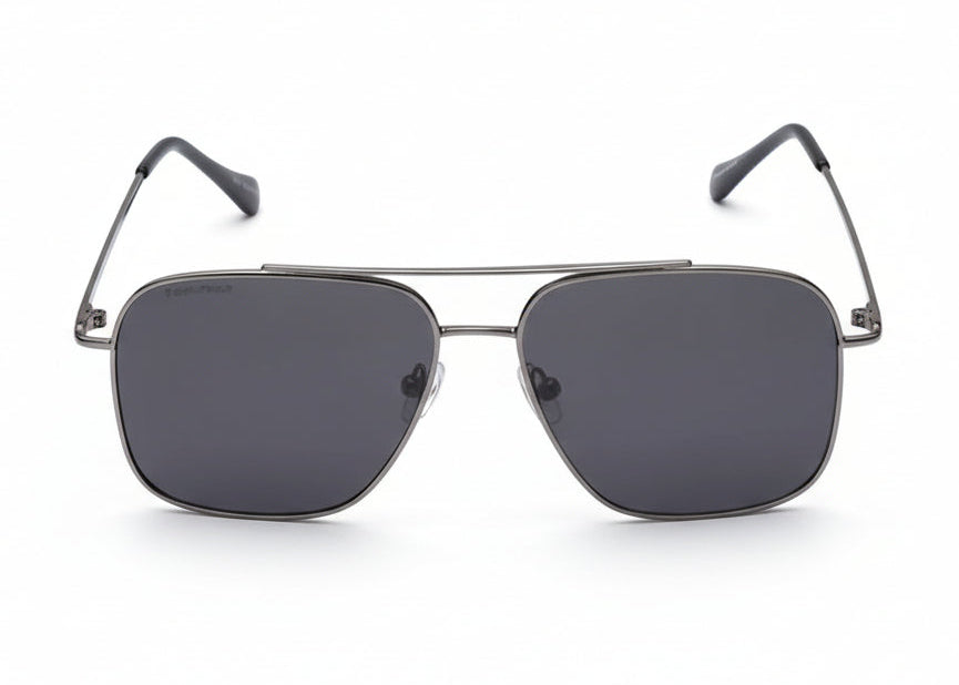 Fastrack Unisex Aviator Sunglasses, Grey Lens, Polarised and UV protected, M253GY10P