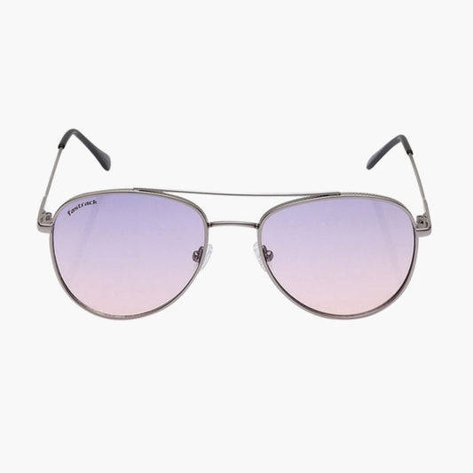 Fastrack Unisex Aviator Sunglasses, Purple Lens, UV protected, M256PR5