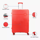VIP Cityscape Plus 67cm Hardcase Trolley Red, CITYSCAPEPLUS67RD