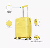 VIP Tourage 56cm Hard Case Trolley 360° Light Yellow, TOURAGE56YL
