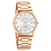 Titan Men's Watch Edge White Dial Rose Gold Stainless Steel Strap Watch, 1683WM01