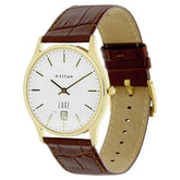 Titan Men's Watch Analog, Edge Collection White Dial Brown Leather Strap Watch, 1683YL01