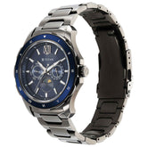 Titan Regalia Premium Multifunctional Men's Watch with Blue Dial and Stainless Steel Strap,1688KM07