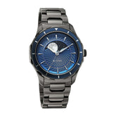 Titan Stellar Men's Watch Analog Blue Dial with Grey Stainless Steel Band, 1688KM09
