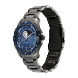Titan Stellar Men's Watch Analog Blue Dial with Grey Stainless Steel Band, 1688KM09