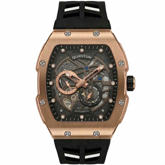 Quantum, Men's, Analog Watch, Black Dial, with Silicone Band, QU-QMG1098.453