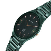 Titan Edge Ceramic Quartz Analog Green Strap Watch for Men, 1696QC06