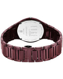 Titan Edge Wine Ceramic Maroon Dial Red Ceramic Watch for Men, 1696QC19