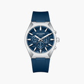 Lee Cooper Men's Multifunction Watch with Dark Blue Dial and Dark Blue Silicone Band, LC08388.399