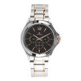 Titan Men's Watch Classique Collection Analog, Brown Dial Silver & Gold Stainless Strap, 1698KM01