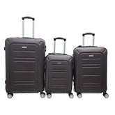 Globetrotter Georgia 55cm, 67cm, 77cm 8 Wheel 3pcs Hard Trolley Set Coffee, GEORGIA3PCCF
