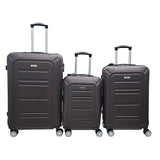 Globetrotter Georgia 55cm, 67cm, 77cm 8 Wheel 3pcs Hard Trolley Set Coffee, GEORGIA3PCCF