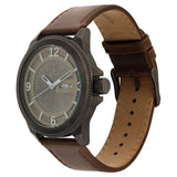 Titan Men's Watch Analog Grey Dial With Brown Leather Strap, 1701QL04