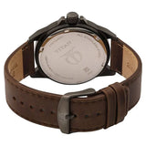 Titan Men's Watch Analog Grey Dial With Brown Leather Strap, 1701QL04