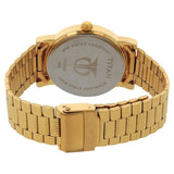 Titan Quartz Analog Men's Watch with Date display and Silver Dial with Golden Stainless Steel Strap,1712YM02
