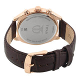 Titan Quartz Multifunction Men's Watch, Blue Dial Leather Strap, 1733KL03