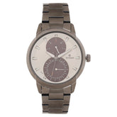 Titan Men's  Multifunction Watch Analog  Grey Dial With Grey Stainless Steel Band, 1756QM01