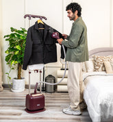 Black+Decker, Twin Pole Garment Steamer with Ironing Board, Rose Gold, GSTD2450