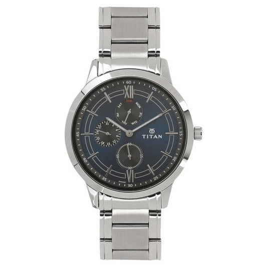 Titan, Men, Analog, Watch, Blue Dial, Stainless steel Strap, 1769SM01