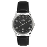 Titan Workwear Men's Watch Analog Black Dial With Black Leather Strap, 1770SL02