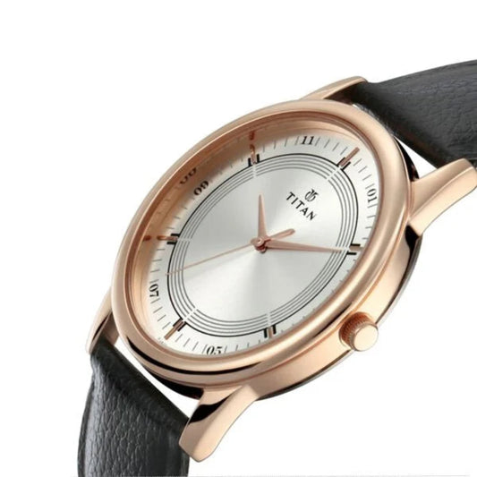 Titan, Unisex, Analog Watch, Black Dial, with Leather Band, TI-1773WL01P