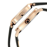 Titan Couple's Watch Analog Black Dial with Black Leather Strap, 1773WL01P