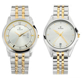 Titan Couple's Watch Bandhan Collection Analog, Silver Dial Silver Stainless Strap, 1774BM01P