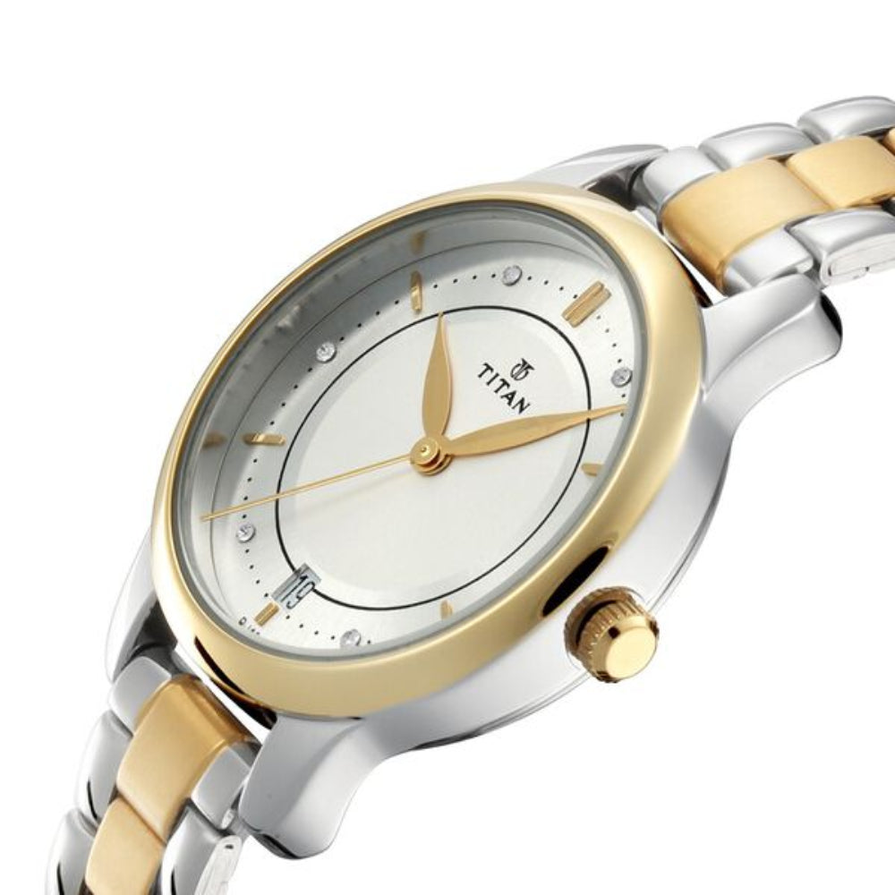 Titan, Unisex, Analog Watch, Silver Dial, with Stainless Steel Band, TI-1775BM01P