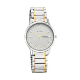 Titan Lagan Men's Watch Analog White Dial with Two-Toned Stainless Steel Band, 1775BM02
