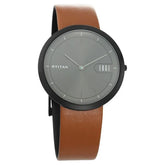 Titan Men's Edge Watch Analog Anthracite Dial With Brown Leather Strap, 1779NL01
