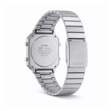 Casio Unisex Watch Vintage Collection Digital Display , Grey Stainless Steel Strap, A100WE-7BDF