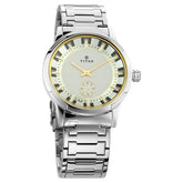 Titan Men's Watch Analog Silver Dial With Silver Stainless Steel  Strap  1792SM01