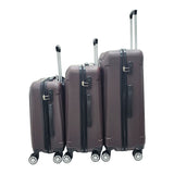 Globetrotter Georgia 55cm, 67cm, 77cm 8 Wheel 3pcs Hard Trolley Set Coffee, GEORGIA3PCCF