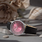 Titan Urban Edge Lustrous Men's Watch Analog Maroon Dial With Black Leather Strap, 1802SL05