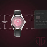 Titan Urban Edge Lustrous Men's Watch Analog Maroon Dial With Black Leather Strap, 1802SL05