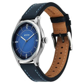 Titan Neo Basics Analog Men's Watch with Blue Dial and Blue Leather Strap, 1802SL21
