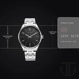 Titan Wrist Wit Men's Watch Analog Black Dial with Black Stainless Steel Band, 1802SM10