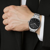 Titan Wrist Wit Men's Watch Analog Black Dial with Black Stainless Steel Band, 1802SM10