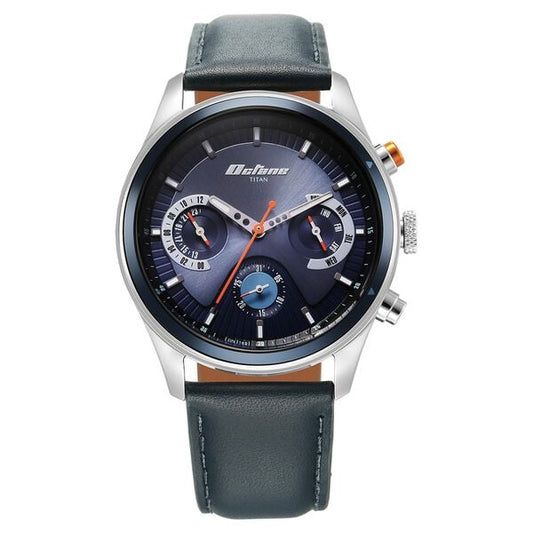Titan, Men, Analog, Watch, Blue Dial, Leather Strap, 1805KL01