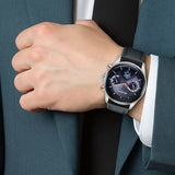 Titan Octane Men's Multifunction Watch Analog Blue Dial With Blue Leather Strap, 1805KL01