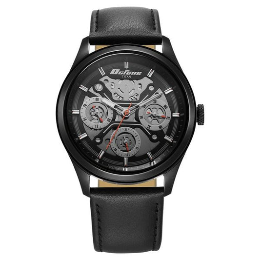 Titan, Men, Analog, Watch, Black Dial, Leather Strap, 1805NL07