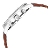 Titan Wrist Wit Men's Watch Analog Grey Dial with Bronw Leather Strap, 1805SL11