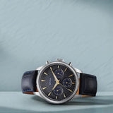 Titan Regalia Opulent Men's Watch Analog Blue Dial with Blue Leather Strap, 1805SL13